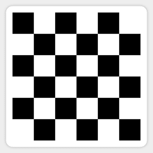 Black and white checkerboard Sticker